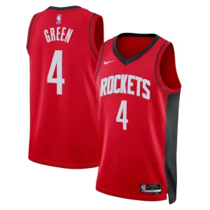 Camiseta Houston Rockets Jalen Green 0 Icon Edition Rojo Swingman para Hombre