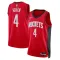 Camiseta Houston Rockets Jalen Green 0 Icon Edition Rojo Swingman para Hombre
