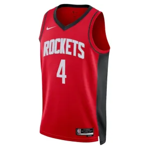 Camiseta Houston Rockets Jalen Green 0 Icon Edition Rojo Swingman para Hombre