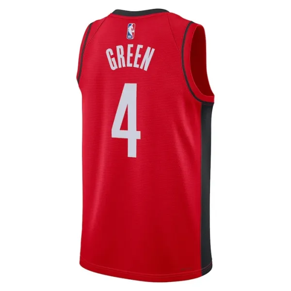 Camiseta Houston Rockets Jalen Green 0 Icon Edition Rojo Swingman para Hombre