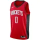 Camiseta Houston Rockets Jalen Green 0 Icon Edition Rojo Swingman para Hombre