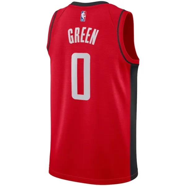 Camiseta Houston Rockets Jalen Green 0 Icon Edition Rojo Swingman para Hombre