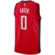 Camiseta Houston Rockets Jalen Green 0 Icon Edition Rojo Swingman para Hombre