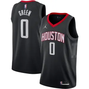 Camiseta Houston Rockets Jalen Green 0 Statement Edition Negro Swingman para Hombre