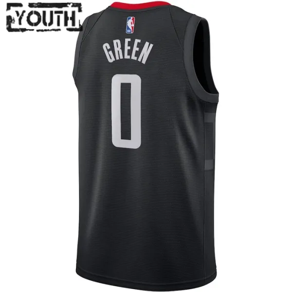 Camiseta Houston Rockets Jalen Green 0 Statement Edition Negro Swingman para Niño