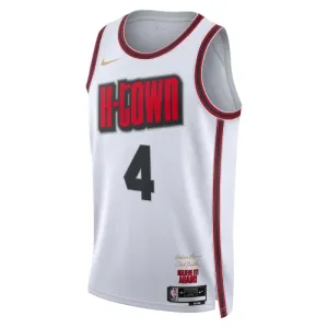 Camiseta Houston Rockets Jalen Green City Edition 2024-25 Blanco Swingman para Hombre