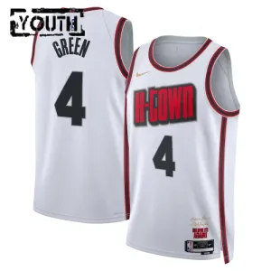Camiseta Houston Rockets Jalen Green City Edition 2024-25 Blanco Swingman para Niño