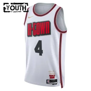 Camiseta Houston Rockets Jalen Green City Edition 2024-25 Blanco Swingman para Niño