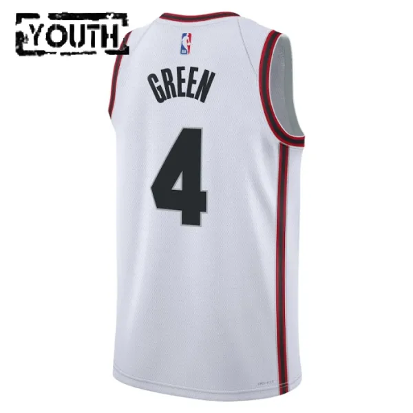 Camiseta Houston Rockets Jalen Green City Edition 2024-25 Blanco Swingman para Niño