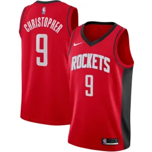Camiseta Houston Rockets Josh Christopher 9 Icon Edition Rojo Swingman para Hombre