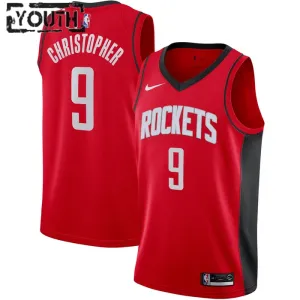 Camiseta Houston Rockets Josh Christopher 9 Icon Edition Rojo Swingman para Niño