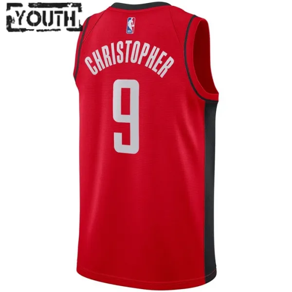 Camiseta Houston Rockets Josh Christopher 9 Icon Edition Rojo Swingman para Niño