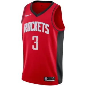 Camiseta Houston Rockets Kevin Porter JR 3 Icon Edition Rojo Swingman para Hombre