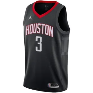 Camiseta Houston Rockets Kevin Porter JR 3 Statement Edition Negro Swingman para Hombre