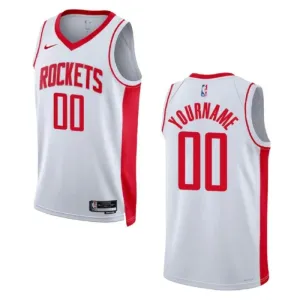 Camiseta Houston Rockets Personalizada Association Edition Blanco Swingman para Hombre