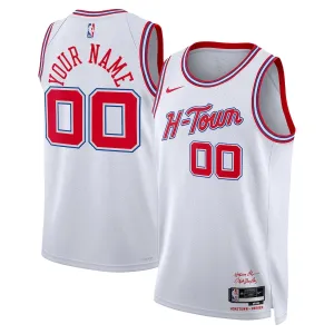 Camiseta Houston Rockets Personalizada City Edition 2023-24 Blanco Swingman para Hombre