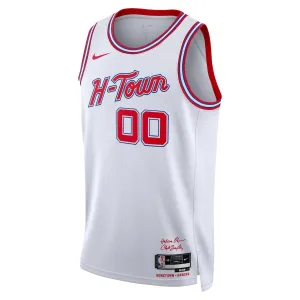 Camiseta Houston Rockets Personalizada City Edition 2023-24 Blanco Swingman para Hombre