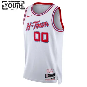 Camiseta Houston Rockets Personalizada City Edition 2023-24 Blanco Swingman para Niño