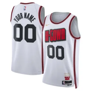Camiseta Houston Rockets Personalizada City Edition 2024-25 Blanco Swingman para Hombre