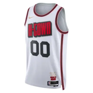 Camiseta Houston Rockets Personalizada City Edition 2024-25 Blanco Swingman para Hombre