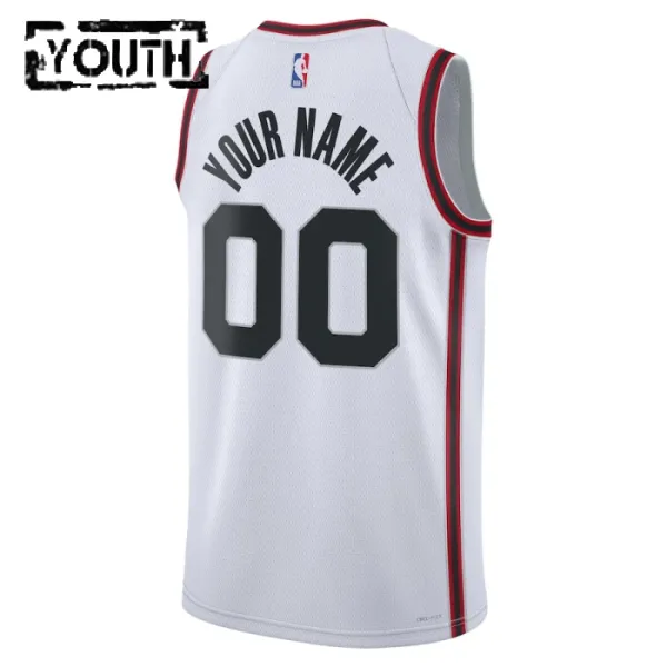 Camiseta Houston Rockets Personalizada City Edition 2024-25 Blanco Swingman para Niño
