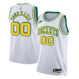 Camiseta Houston Rockets Personalizada Classic Edition 2022-23 Blanco Swingman para Hombre