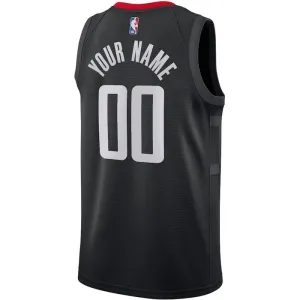 Camiseta Houston Rockets Personalizada Statement Edition Negro Swingman para Hombre
