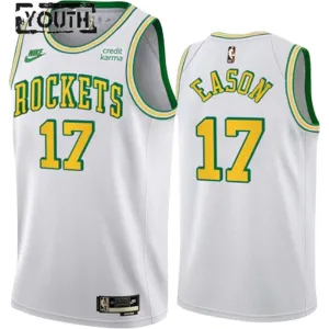 Camiseta Houston Rockets Tari Eason 17 Classic Edition 2022-23 Blanco Swingman para Niño