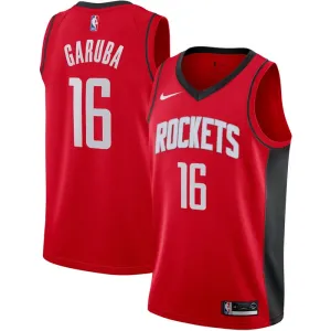 Camiseta Houston Rockets Usman Garuba 16 Icon Edition Rojo Swingman para Hombre