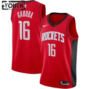 Camiseta Houston Rockets Usman Garuba 16 Icon Edition Rojo Swingman para Niño