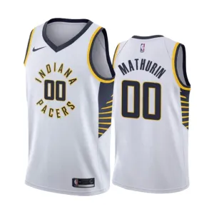 Camiseta Indiana Pacers Bennedict Mathurin 00 Association Edition Blanco Swingman para Hombre