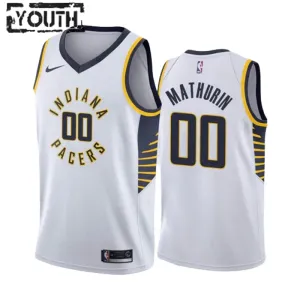 Camiseta Indiana Pacers Bennedict Mathurin 00 Association Edition Blanco Swingman para Niño