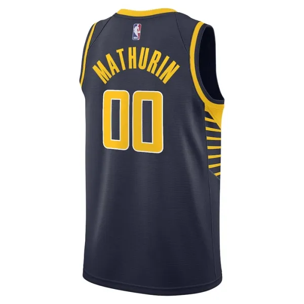 Camiseta Indiana Pacers Bennedict Mathurin 00 Icon Edition Swingman para Hombre