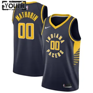 Camiseta Indiana Pacers Bennedict Mathurin 00 Icon Edition Swingman para Niño