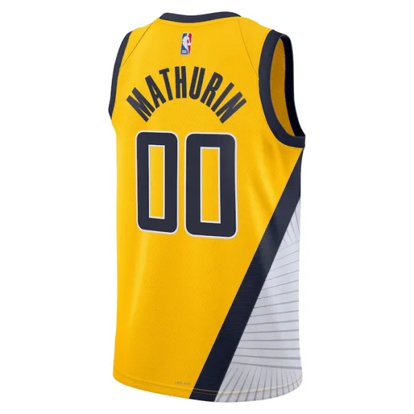 Camiseta Indiana Pacers Bennedict Mathurin 00 Statement Edition Swingman para Hombre
