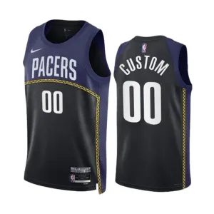 Camiseta Indiana Pacers Black Personalizada City Edition 2022-23 Swingman para Hombre