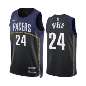 Camiseta Indiana Pacers Buddy Hield 24 Black City Edition 2022-23 Swingman para Hombre