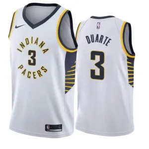 Camiseta Indiana Pacers Chris Duarte 3 Association Edition Blanco Swingman para Hombre