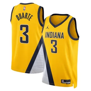Camiseta Indiana Pacers Chris Duarte 3 Statement Edition Swingman para Hombre