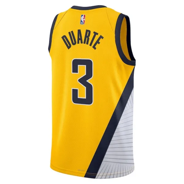 Camiseta Indiana Pacers Chris Duarte 3 Statement Edition Swingman para Hombre