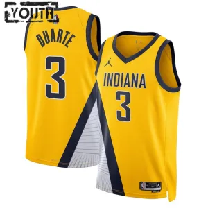 Camiseta Indiana Pacers Chris Duarte 3 Statement Edition Swingman para Niño