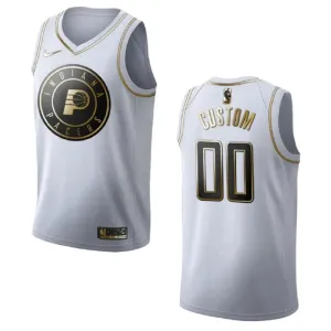 Camiseta Indiana Pacers Golden Edition Personalizada Blanco Swingman para Hombre