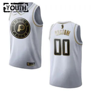 Camiseta Indiana Pacers Golden Edition Personalizada Blanco Swingman para Niño