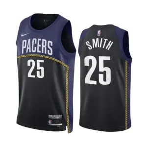 Camiseta Indiana Pacers Jalen Smith 25 Black City Edition 2022-23 Swingman para Hombre
