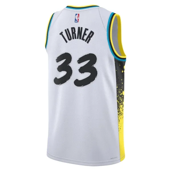 Camiseta Indiana Pacers Myles Turner City Edition 2024-25 Blanco Swingman para Hombre