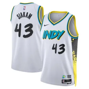 Camiseta Indiana Pacers Pascal Siakam City Edition 2024-25 Blanco Swingman para Hombre