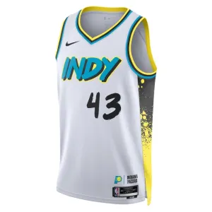 Camiseta Indiana Pacers Pascal Siakam City Edition 2024-25 Blanco Swingman para Hombre