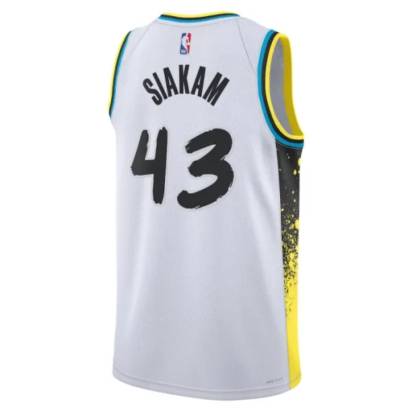 Camiseta Indiana Pacers Pascal Siakam City Edition 2024-25 Blanco Swingman para Hombre