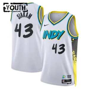 Camiseta Indiana Pacers Pascal Siakam City Edition 2024-25 Blanco Swingman para Niño