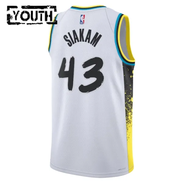 Camiseta Indiana Pacers Pascal Siakam City Edition 2024-25 Blanco Swingman para Niño